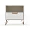 Manhattan Comfort Rockefeller Nightstand 1.0 in Off White and Nature, PK2 2-101GMC3 - alternate 8